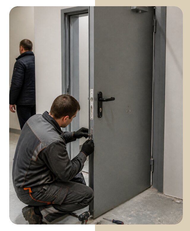 Ремонт противопожарной двери в Кропоткине по цене 7058 р. | ДвериЛегко-Крп